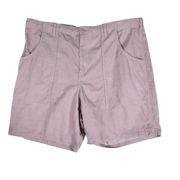 Uniqlo Men's Corduroy Utility Shorts 3XL Dusty Pink Elastic Waist Workwear Casua - Picture 2 of 6